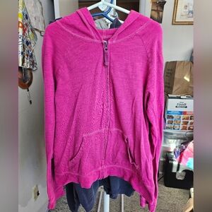 Vibrant Pink Zip-Up Hoodie